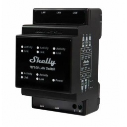 Switch LAN Shelly 5 puertos RJ-45 DIN