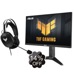 Combo Gaming Asus: Aud�fonos TUF H1 II + Monitor 23.8" Full HD 180Hz