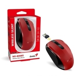 Mouse Genius NX-8008S inal�mbrico silencioso rojo