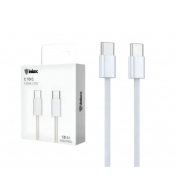 Cable Inkax USB-C 60W 1m blanco